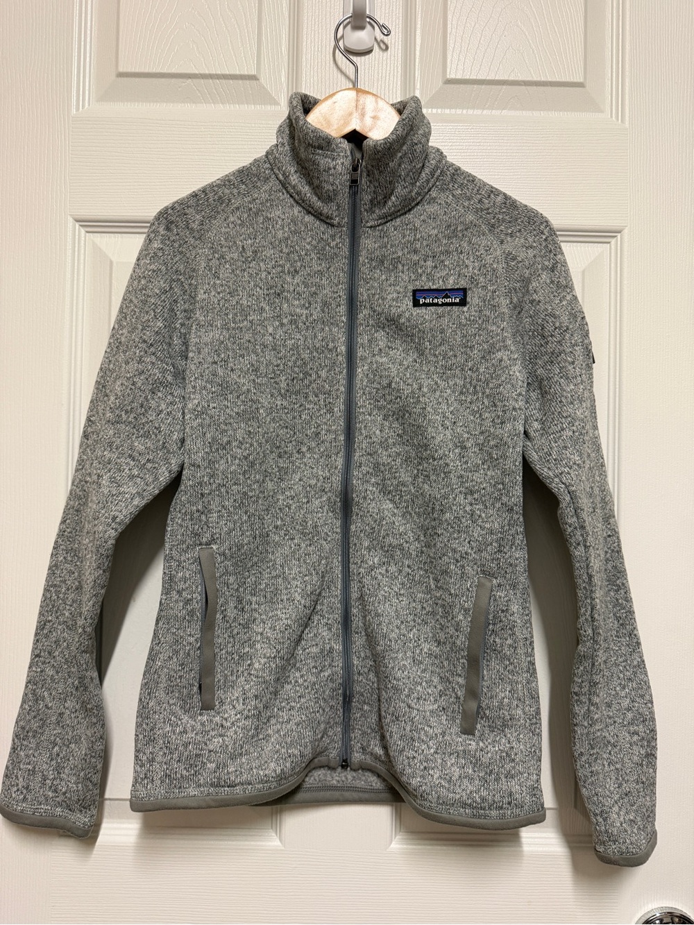 Patagonia Kids Heather Gray Full-Zip Fleece Jacket